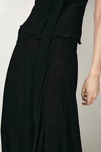 Crinkled Wrapover Pants