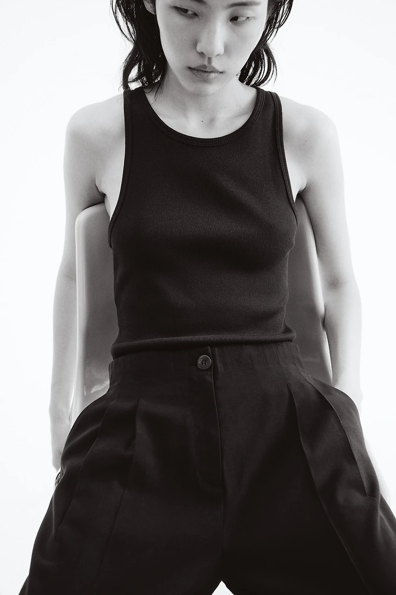 Wide-Leg Ankle-Length Pants