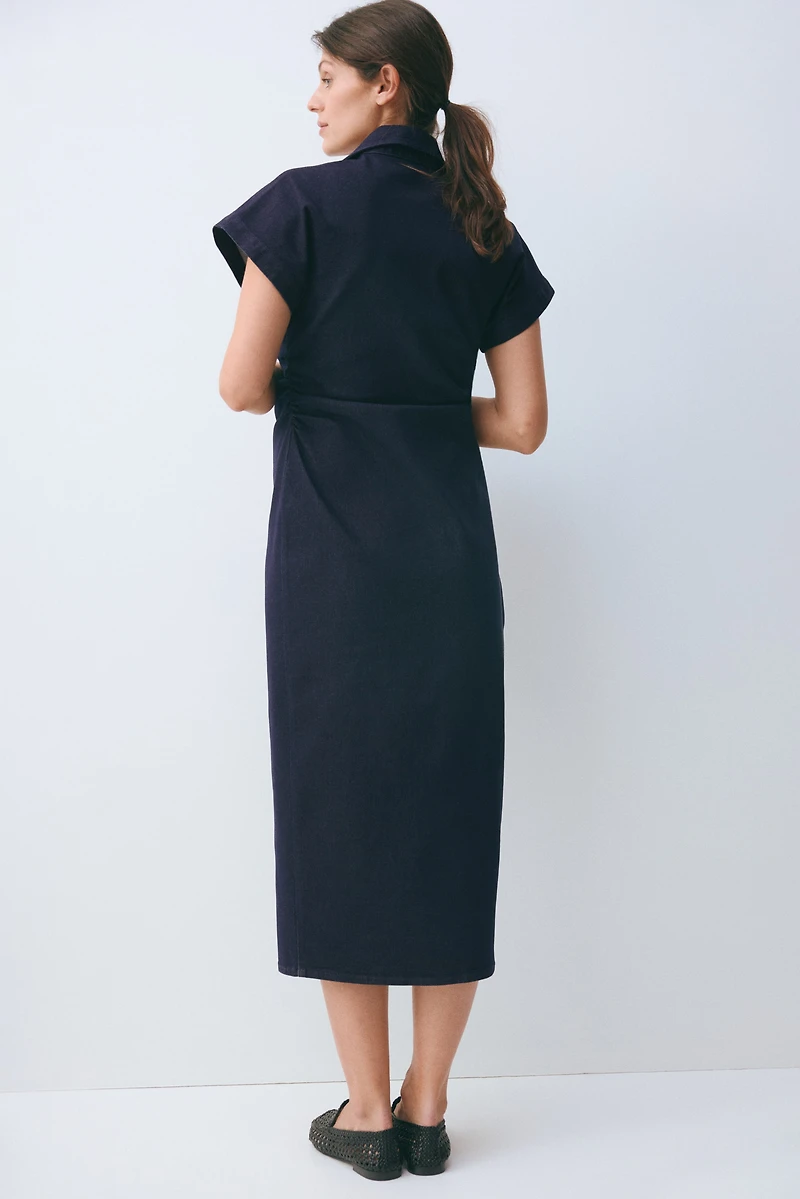 MAMA Robe à manches courtes en denim