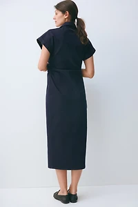 MAMA Robe à manches courtes en denim