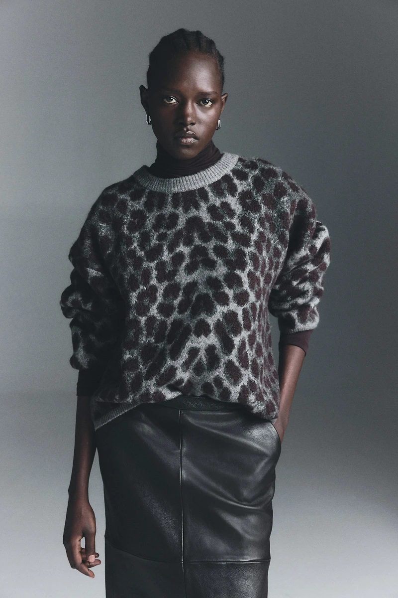 Jacquard-Knit Sweater