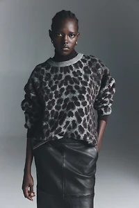 Jacquard-Knit Sweater