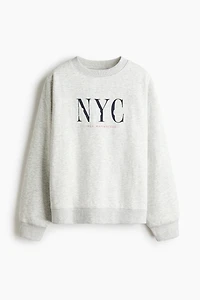 Sweatshirt with Text Motif