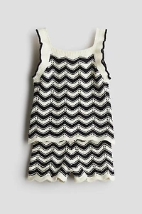 2-Piece Cotton Pointelle-Knit Set