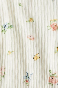 Flounce-Trimmed Cotton Top