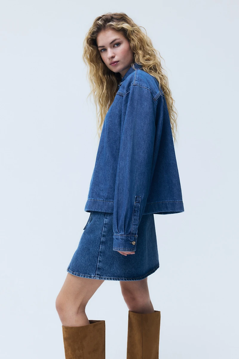 Chemise à enfiler en denim
