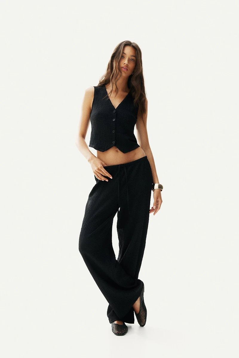 Textured Jersey Vest