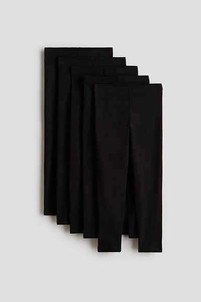 Lot de 5 leggings en coton