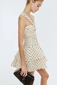 Robe plissée avec jupe évasée