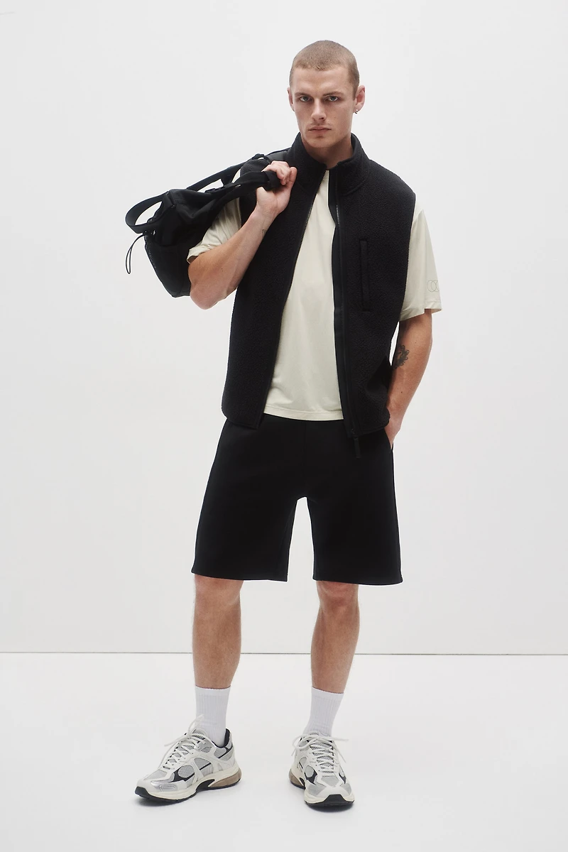 Regular-Fit Teddy Fleece Sports Vest