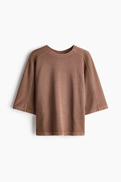 Short-Sleeved Cotton Sweatshirt