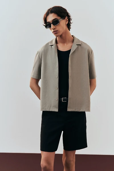 Regular Fit Ribbed resort shirt
