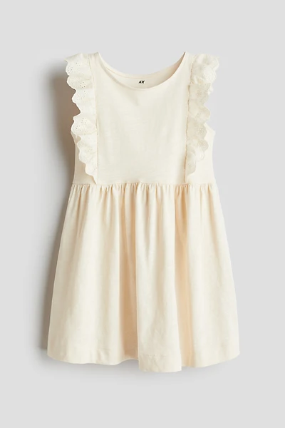 Ruffle-Trimmed Cotton Dress