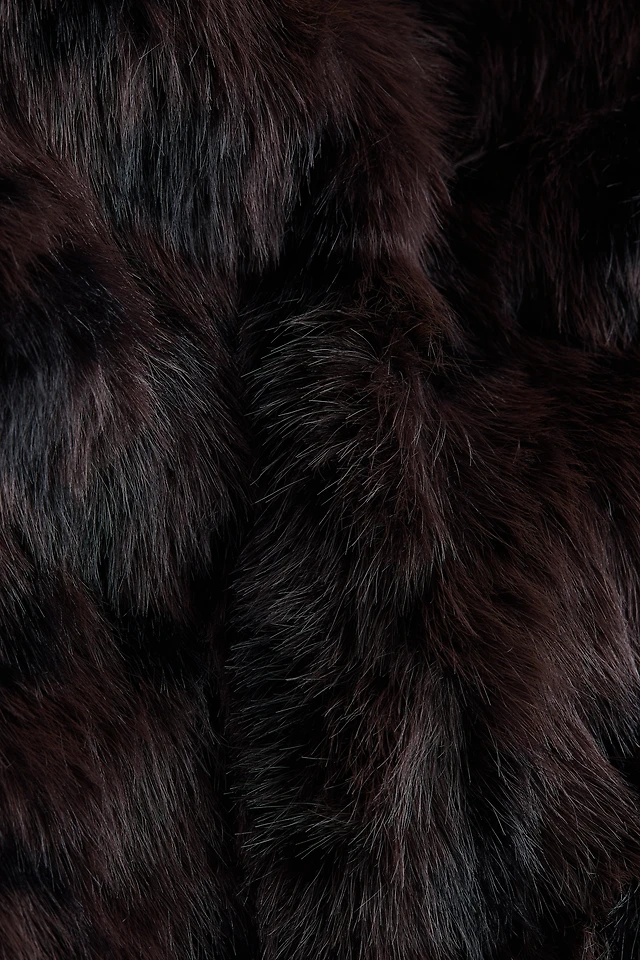 Fluffy Jacket with Funnel Collar