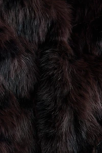 Fluffy Jacket with Funnel Collar
