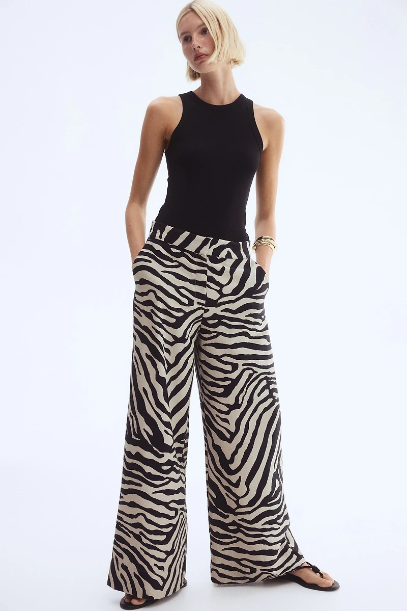 Pantalon large en sergé