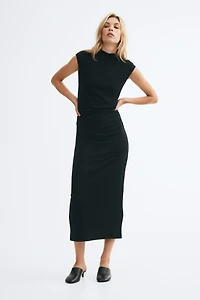 Sleeveless Mock Turtleneck Dress