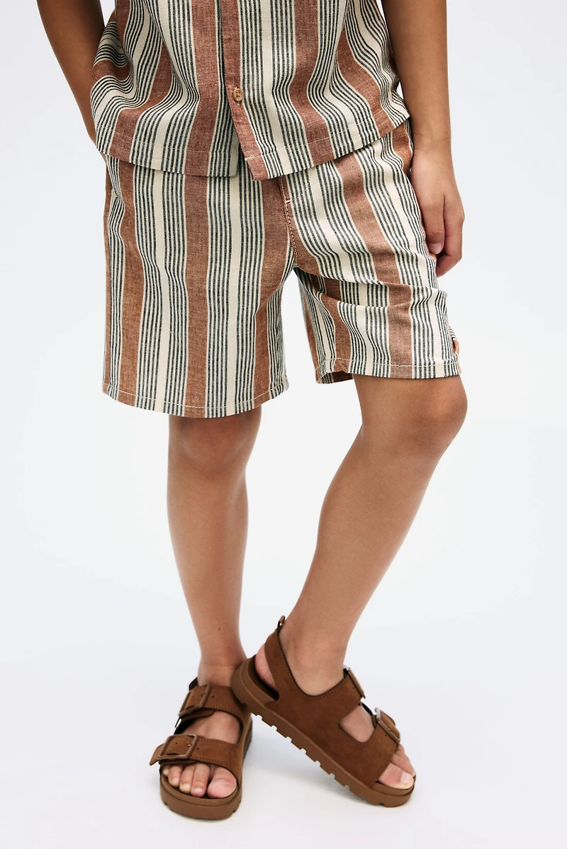 Linen-Blend Shorts