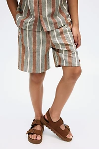 Linen-Blend Shorts