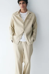 Easy Care Loose-Fit Linen-Blend Pants