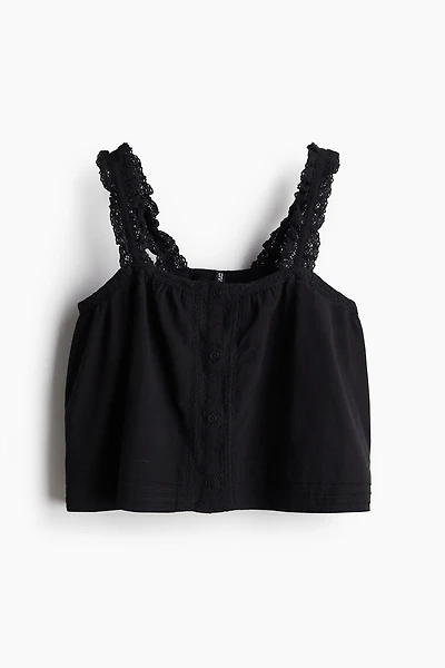 Lace-Detail Strappy Top