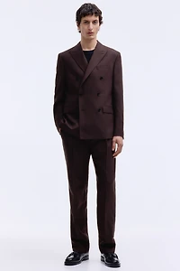 Regular-Fit Wool-Blend Double-Breasted Jacket