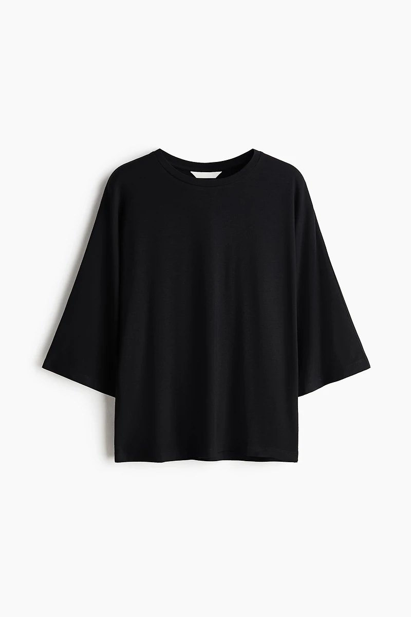 Batwing-Sleeved Viscose Top