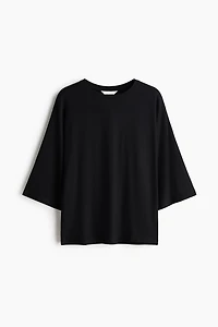 Batwing-Sleeved Viscose Top