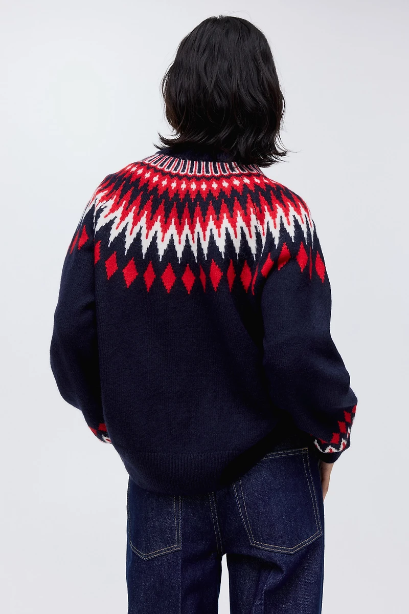 Chandail en tricot jacquard