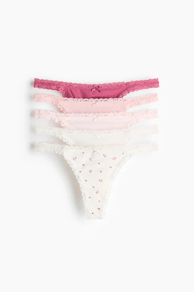 5-Pack Cotton Thong Briefs