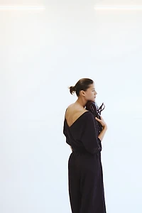 Textured Jersey Jumpsuit