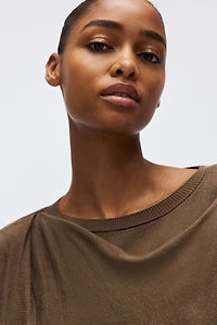 Scarf-Detail Sweater