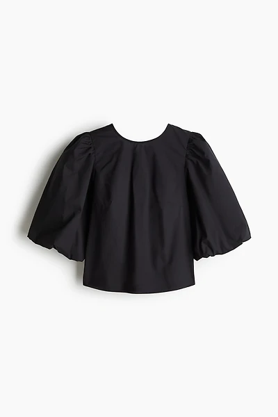 Blouse en lyocell mélangé avec détail à nouer