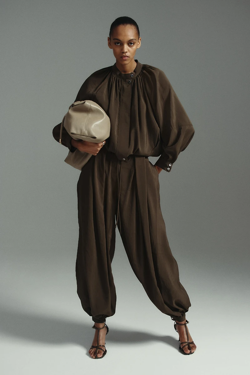 Balloon-Sleeved Modal Jacket