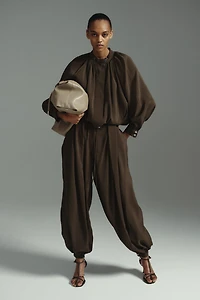 Balloon-Sleeved Modal Jacket