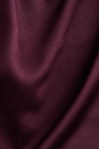 Scarf-Detail Satin Top