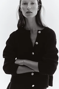 Veste en tricot côtelé