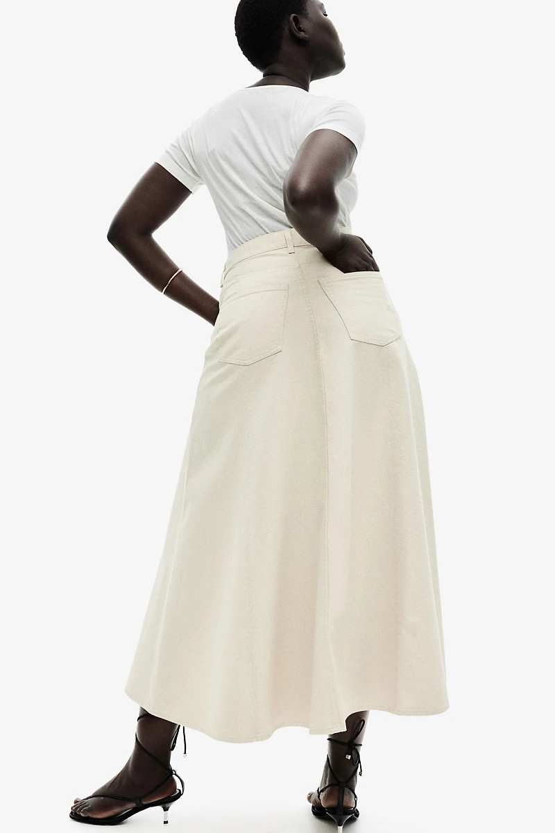 Flared Denim Skirt