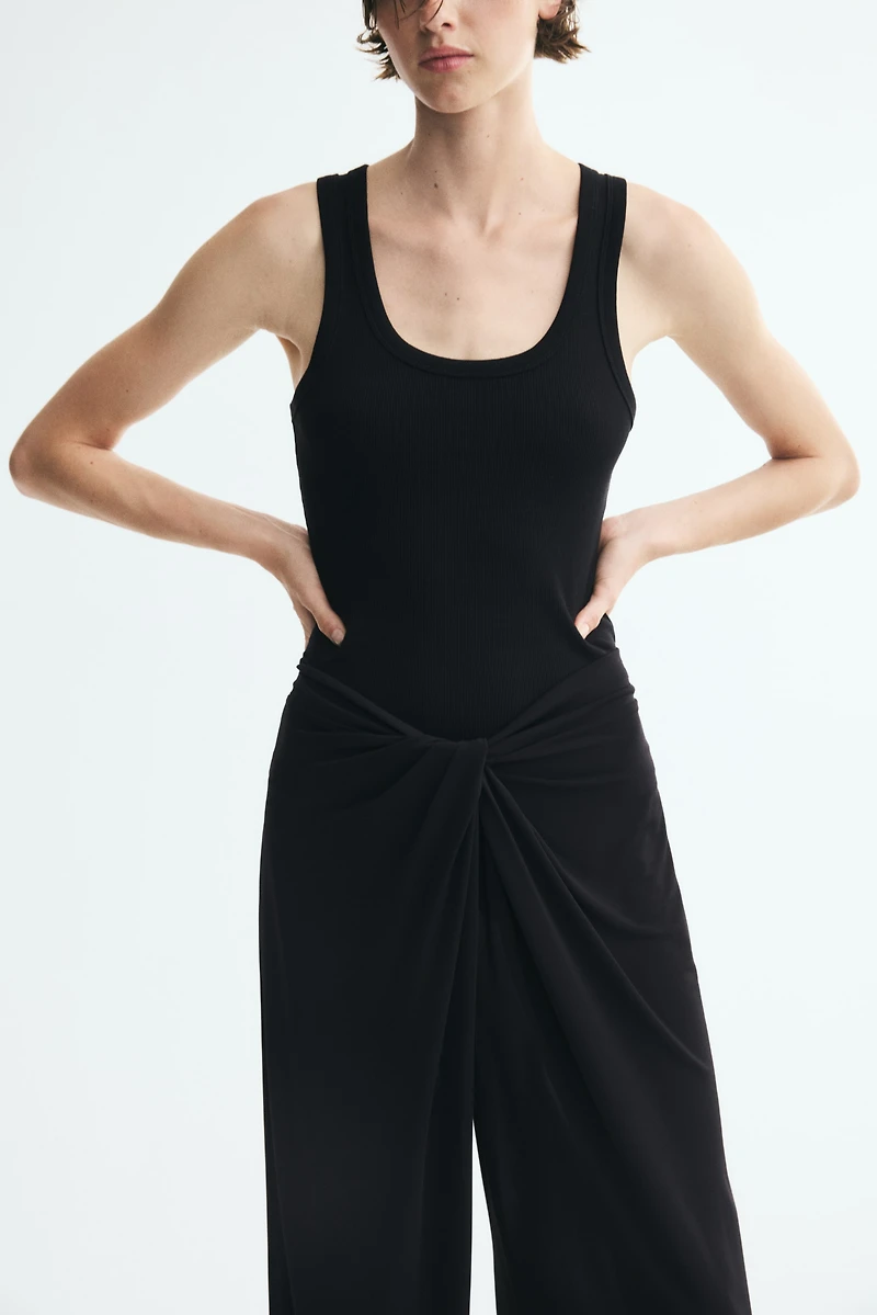 Twist-Detail Jersey Pants