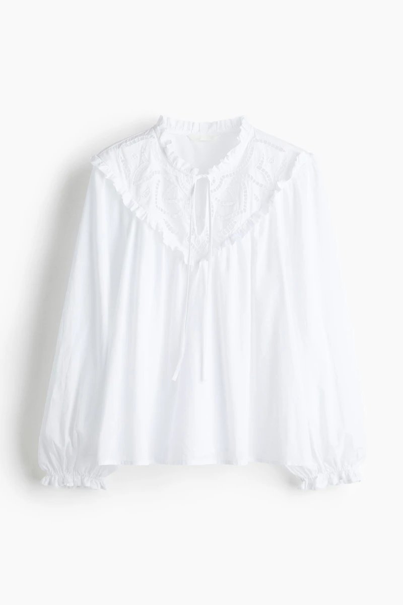 Blouse avec broderie anglaise