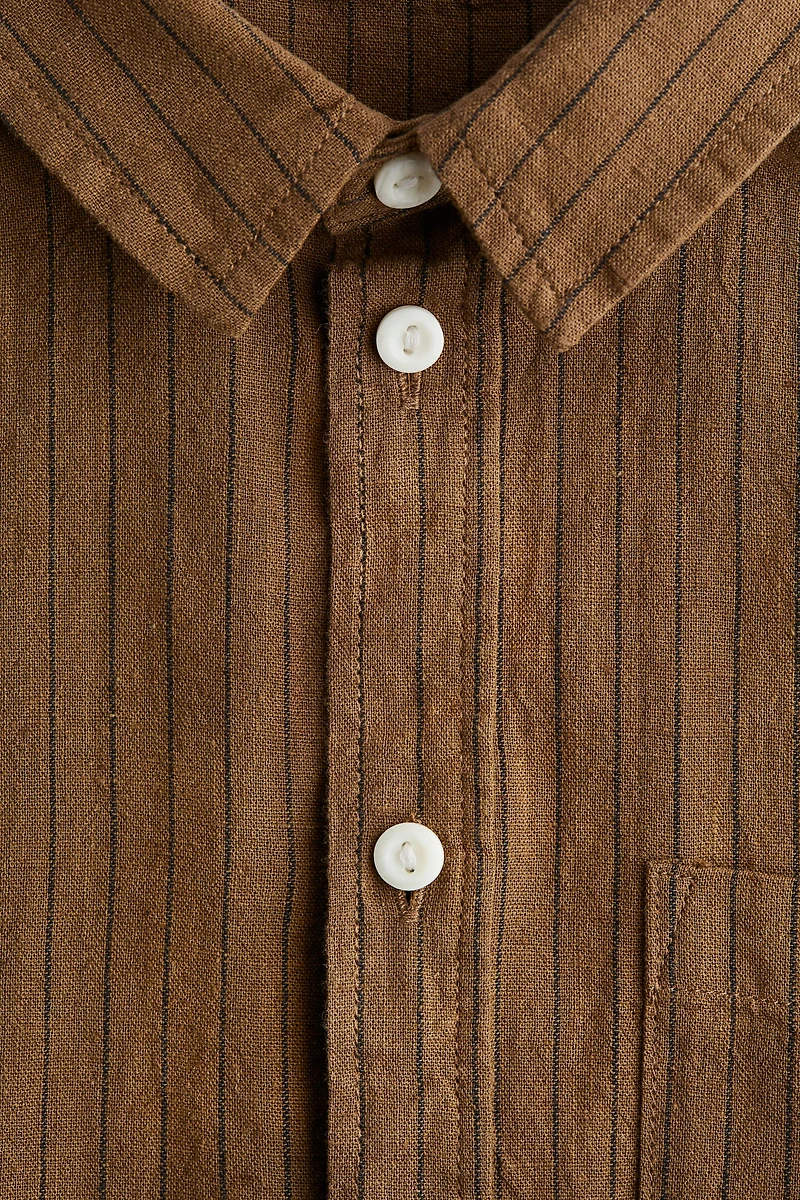 Linen-Blend Shirt