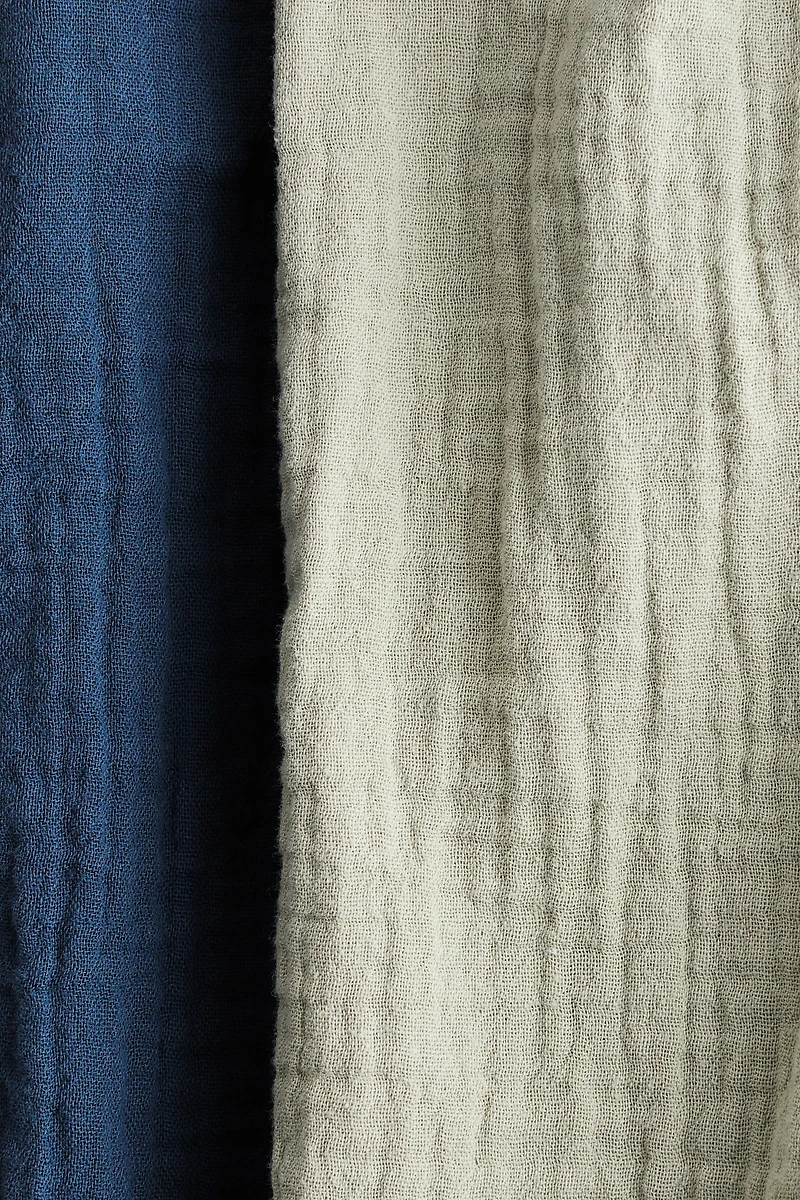 Lot de 2 pantalons en mousseline coton