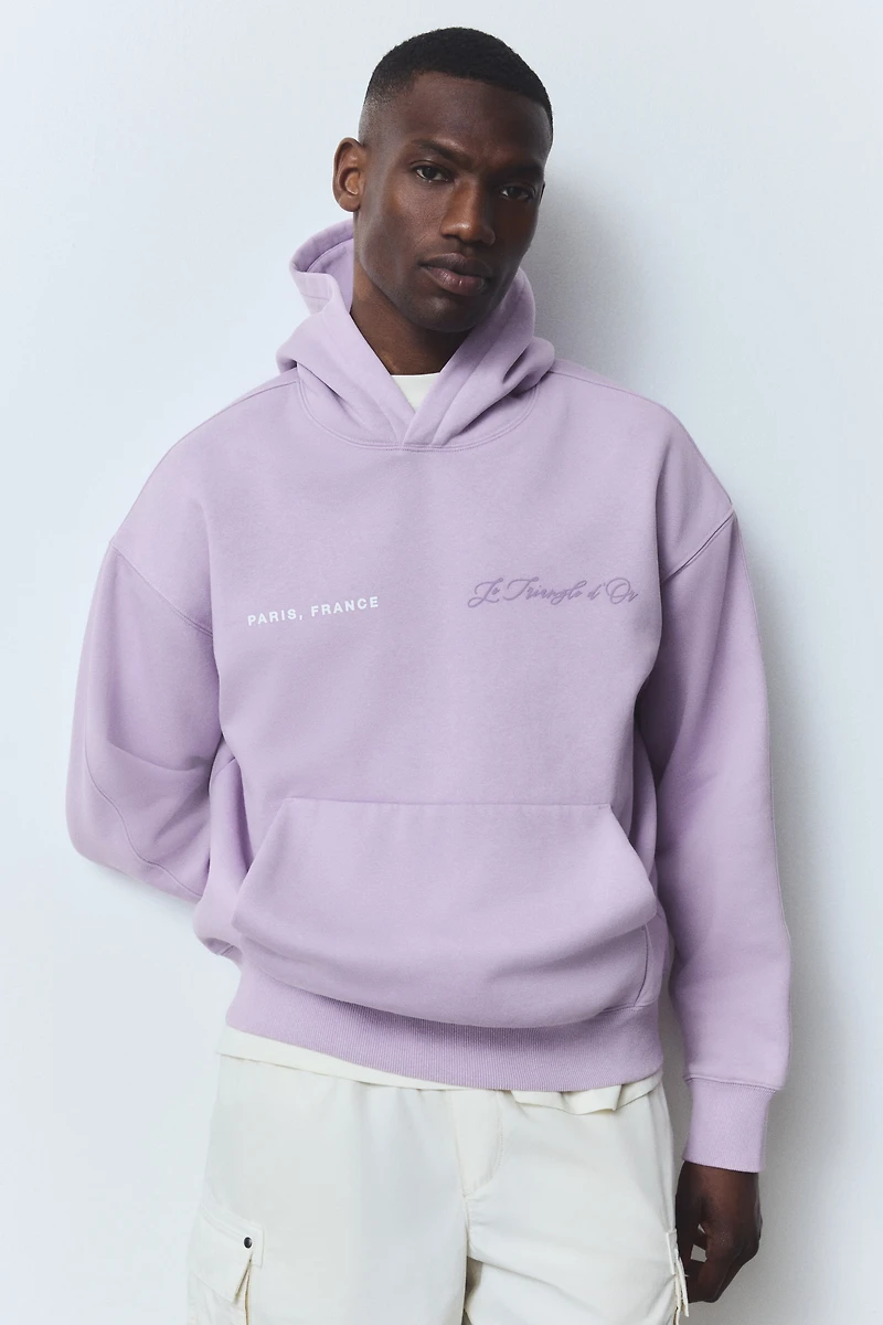 Loose-Fit Printed Hoodie