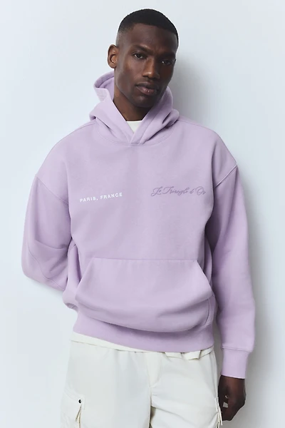 Loose-Fit Printed Hoodie