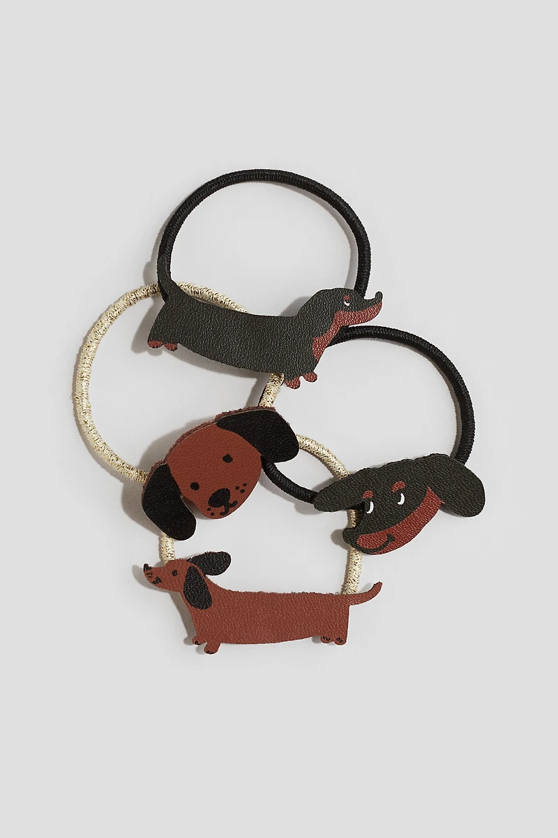 Lot de 4 élastiques à cheveux avec appliqué