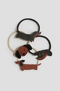 Lot de 4 élastiques à cheveux avec appliqué