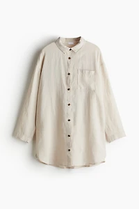 Chemise de pyjama en lin lavé