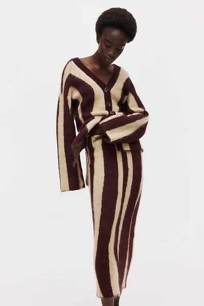 Jacquard-Knit Mohair-Blend Skirt