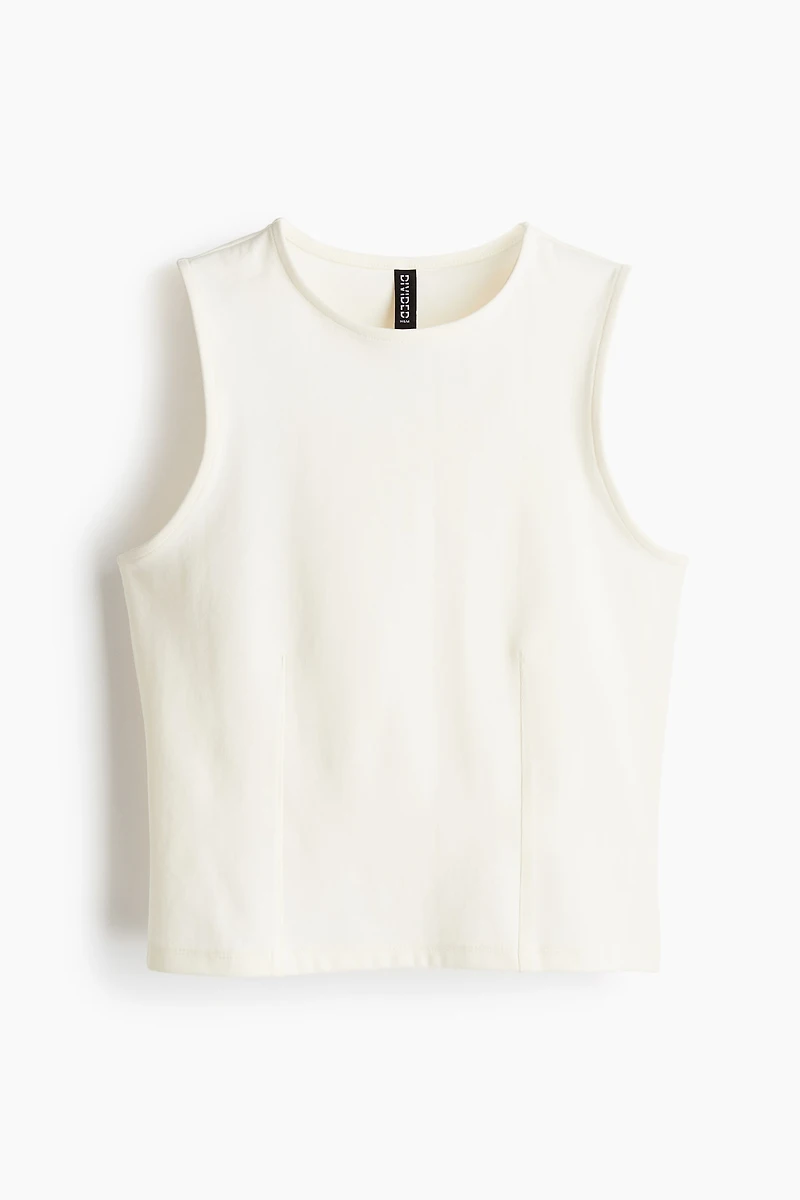 Defined-waist Sleeveless Top