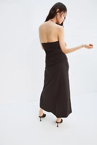 Robe à dos nu effet drapé